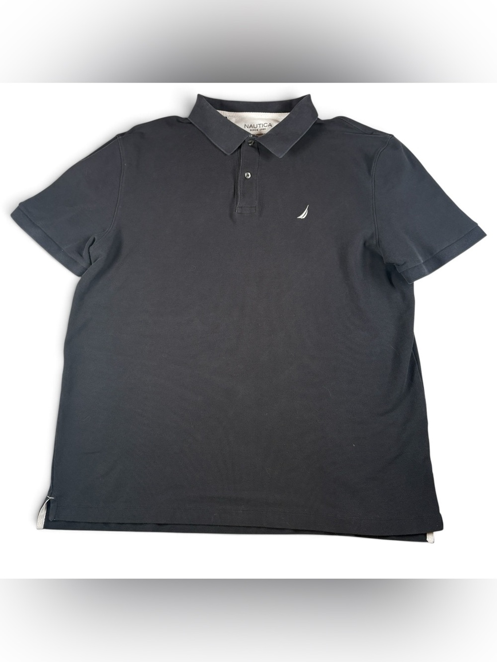 Nautica XXL Black Performance Deck Shirt Classic Fit Short Sleeve Polo Shirt